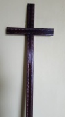 Крест сосна  "Католический Резной край" Н-210см от интернет-магазин Эдельвейс-Ритуал.RU