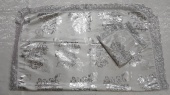 Р3740 Комплект (серебро) Парча Пион крупный (покрывало+наволочка) 1х2м от интернет-магазин Эдельвейс-Ритуал.RU