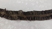 Р1816 Рюшь резинка Золото на черном (50м) от интернет-магазин Эдельвейс-Ритуал.RU