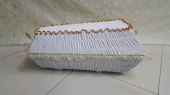 Гроб 4х-гр.ДСП бархатный (белый) Детский 0,8м+Комплект(покрывало+подушка)																									 от интернет-магазин Эдельвейс-Ритуал.RU