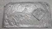 Р3760 Комплект (серебро) Парча Роза Колючая (покрывало+наволочка) 1х2м от интернет-магазин Эдельвейс-Ритуал.RU