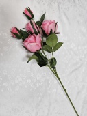 О3796 Ветка розы Силия 3гол.+2бут.Н-65см (32шт) от интернет-магазин Эдельвейс-Ритуал.RU