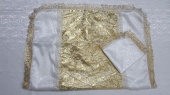 Р3755 Комплект (золото) Парча Пион средний+Жаккард (покрывало+наволочка) 1х2м от интернет-магазин Эдельвейс-Ритуал.RU