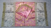Р3825 Комплект (розовый) Органза с атласом+Жаккард (покрывало+наволочка) от интернет-магазин Эдельвейс-Ритуал.RU