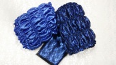 Р2760 Футляр (синий)  атласный с черным Гипюром от интернет-магазин Эдельвейс-Ритуал.RU