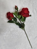 О3788 Ветка розы Бенефис 2гол.+1бут.Н-46см (48шт) от интернет-магазин Эдельвейс-Ритуал.RU