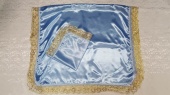 Р3955 Комплект (голубой) атласный (покрывало+наволочка) 3шт от интернет-магазин Эдельвейс-Ритуал.RU