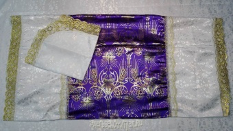 Р3796 Комплект (фиолет) Парча Виноград+Жаккард (покрывало+наволочка) от интернет-магазин Эдельвейс-Ритуал.RU