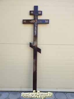 Крест сосна РОЗА Н-210см от интернет-магазин Эдельвейс-Ритуал.RU