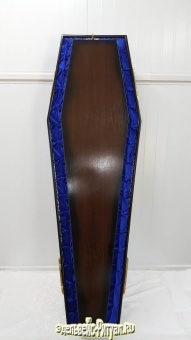 аГроб 6-тигранник (синий) БАРХАТ Н-2,0м от интернет-магазин Эдельвейс-Ритуал.RU