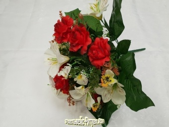Б2424 Букет роза+лилия+орхидея Британия 18гол.Н-40см от интернет-магазин Эдельвейс-Ритуал.RU