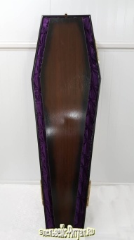аГроб 6-тигранник (фиолет) БАРХАТ Н-2,0м от интернет-магазин Эдельвейс-Ритуал.RU