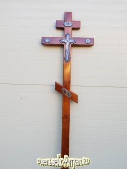 Крест сосна Строгий крест фотопечать Л Н-210см светлый от интернет-магазин Эдельвейс-Ритуал.RU